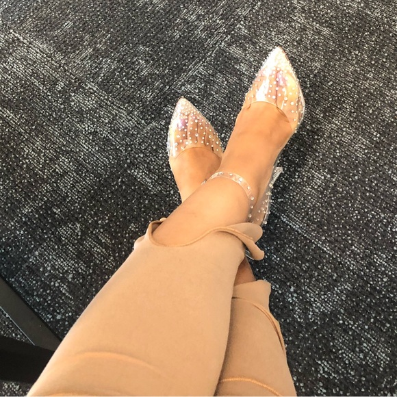 Cinderella Clear PVC Stiletto Heels - Size 6 - Picture 4 of 5